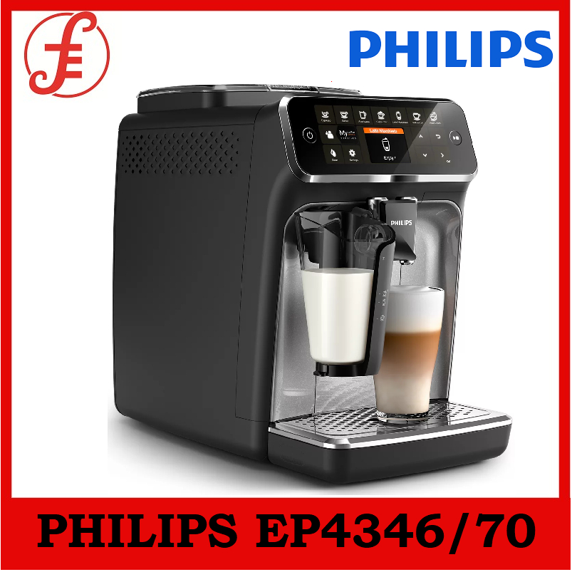 Philips EP4346 70 4300 Series Bean To Cup Espresso Machine LatteGo