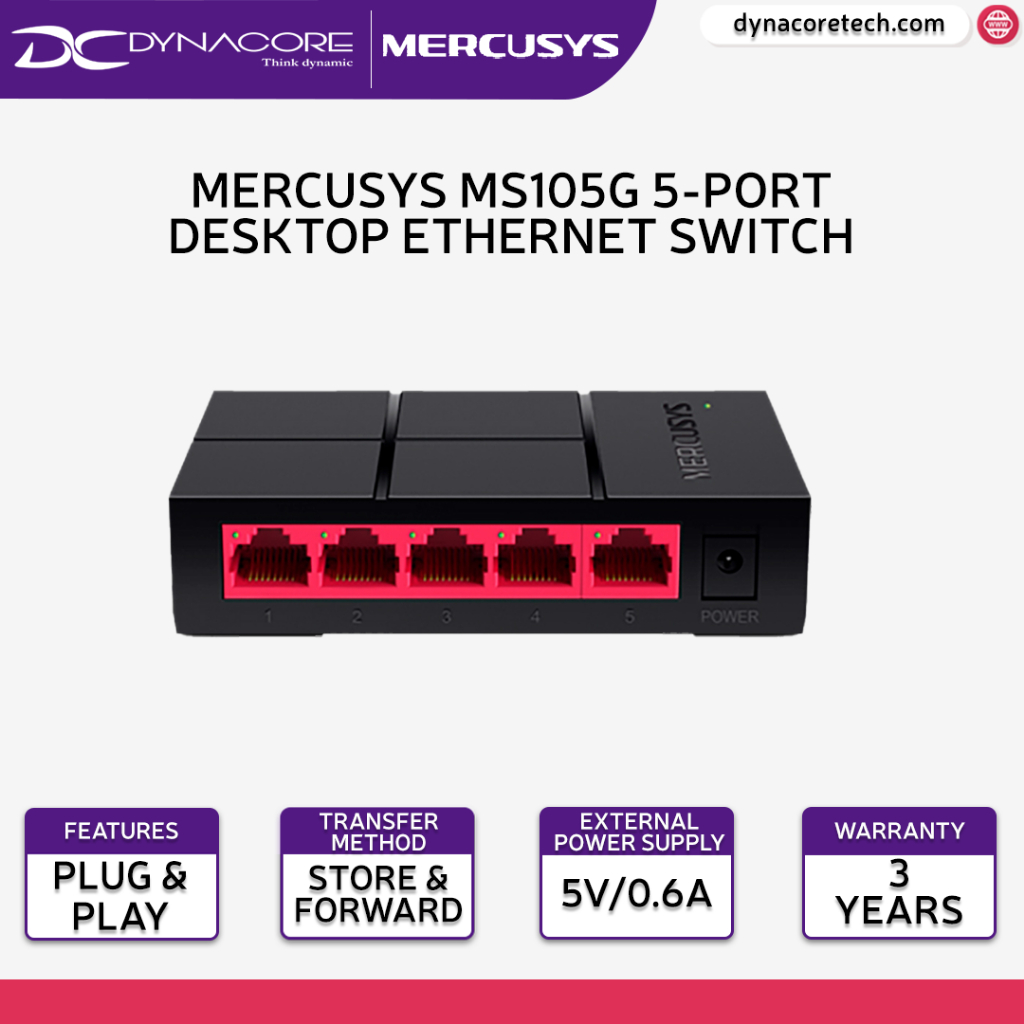 Mercusys Ms G Port Mbps Desktop Ethernet Switch Plug