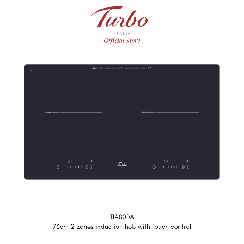 Turbo Italia Turbo Incanto TIA800A 73cm 2 Zones Induction Hob With