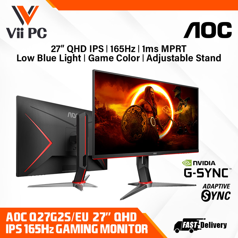 AOC CQ27G3S 27 QHD Gaming Monitor FreeSync Premium HDR 10 165Hz