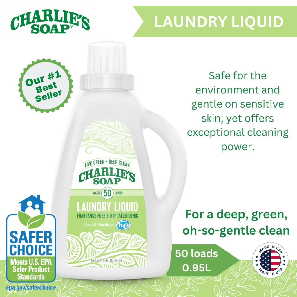 Charlie S Soap Laundry Liquid Fragrance Free Loads Oz Ml