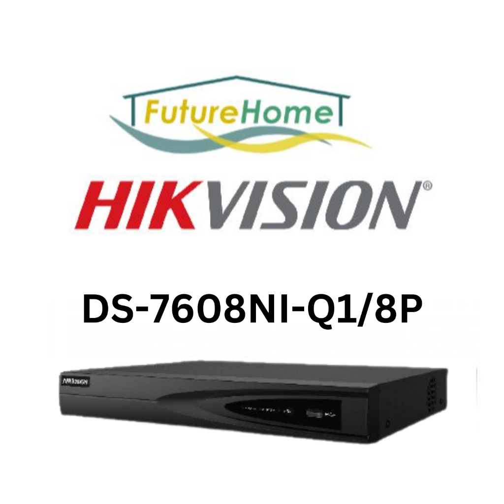 SG Local HIKVISION 8 Channel NVR DS 7608NI Q1 8P CCTV 4K NVR Mobile App