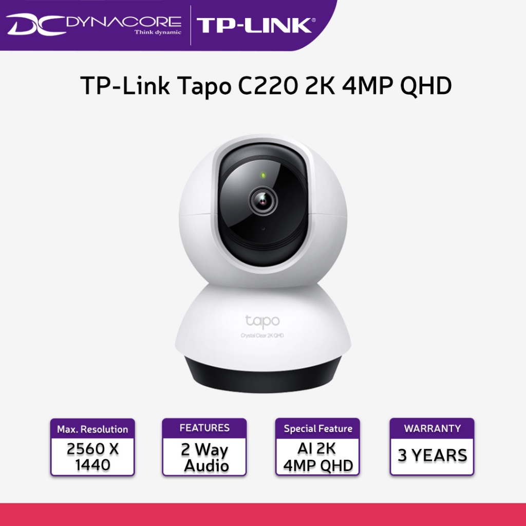 Tp Link Tapo C K Mp Qhd Pan Tilt Ai Home Security Wi Fi Ip Camera