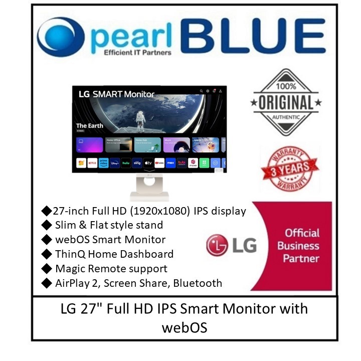 Lg Sr F W Full Hd Ips Smart Monitor With Webos Shopee Singapore