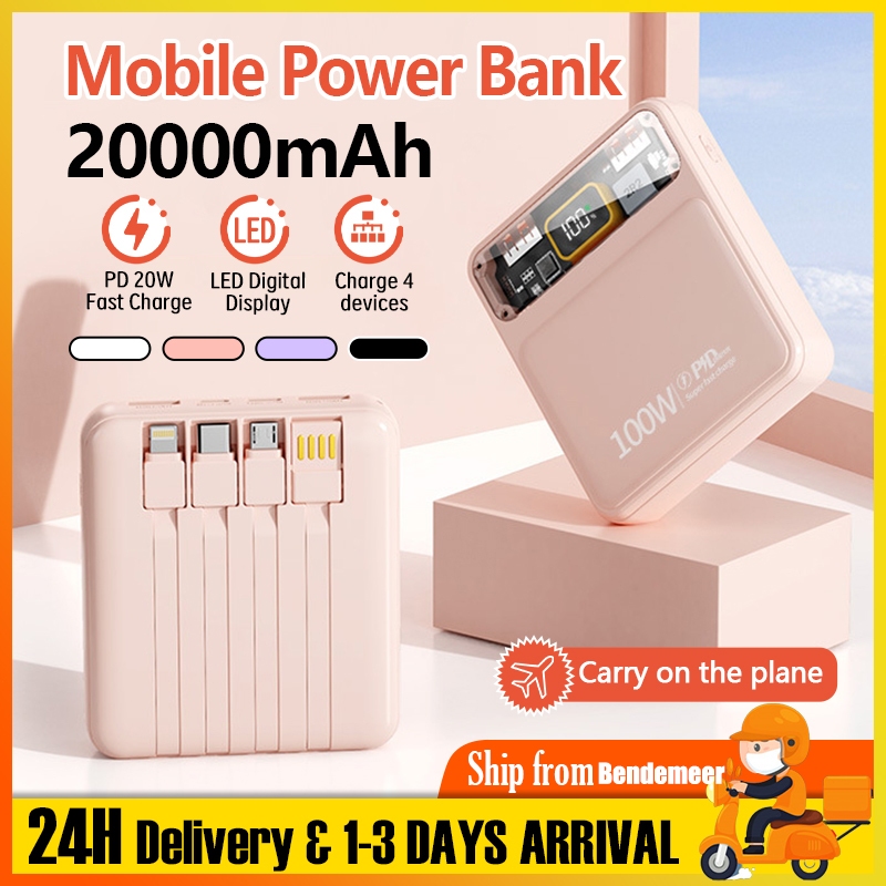 SG 24H SHIP100W 20000mah Super Fast Charging Power Bank Built In 4