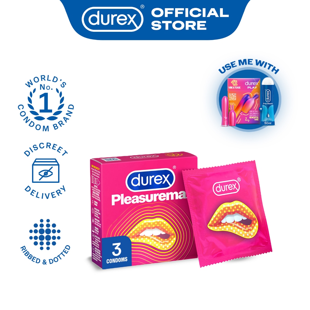 Durex Pleasuremax Ribbed Dotted Condoms Pack Of 3 For Men Large