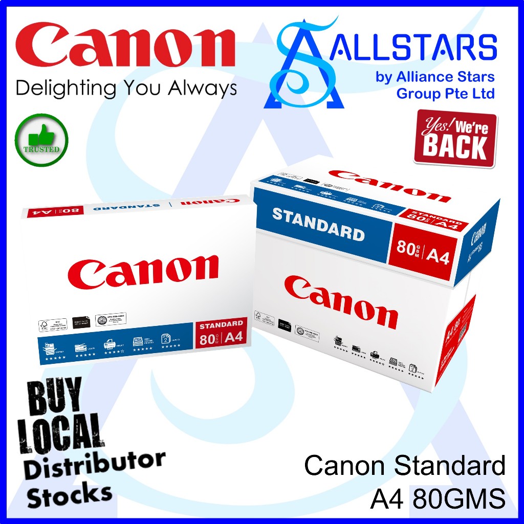 Canon Standard A Gsm Sheets Per Ream Ream Shopee Singapore