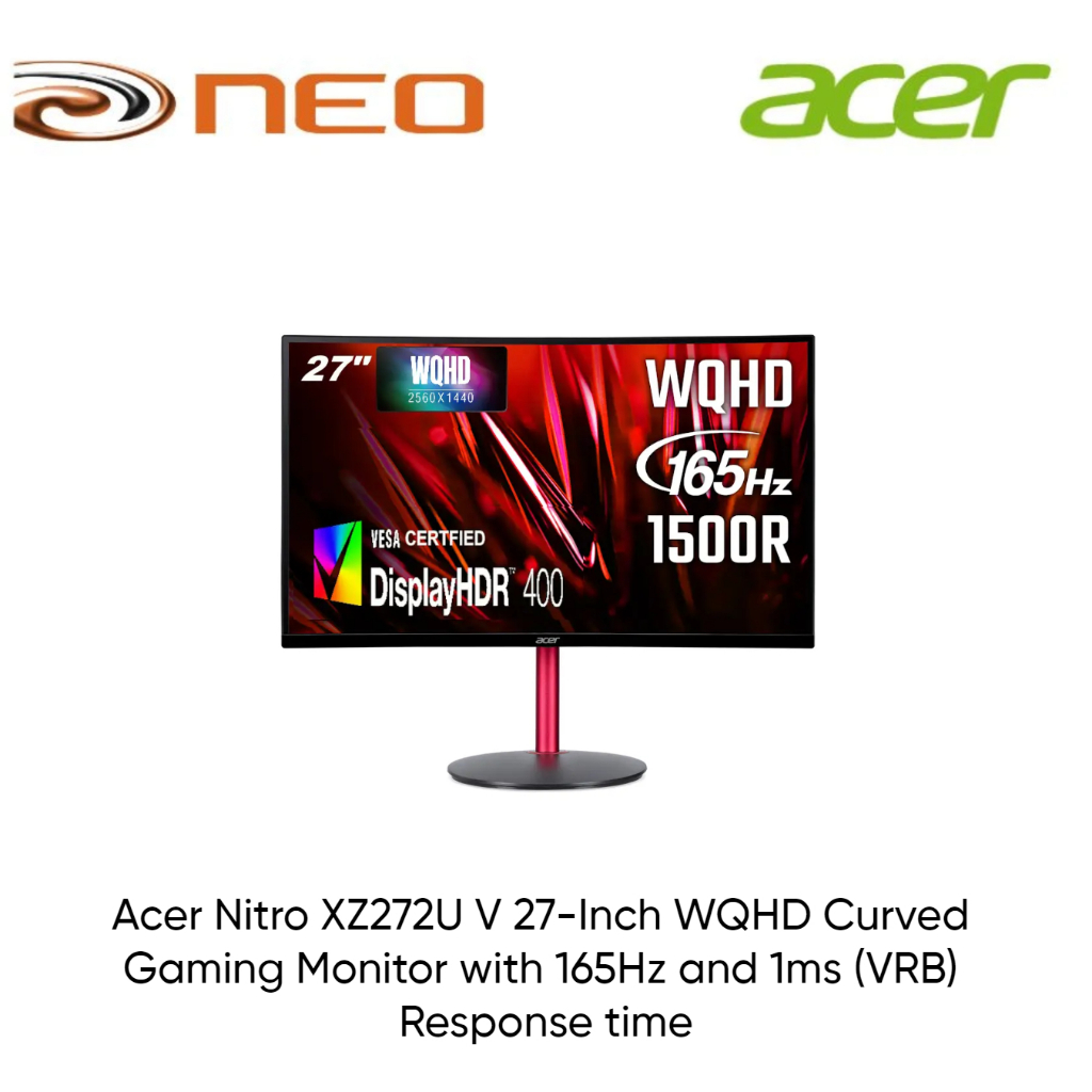 Acer Nitro Xz U V Inch Wqhd Curved Gaming Monitor With Hz And