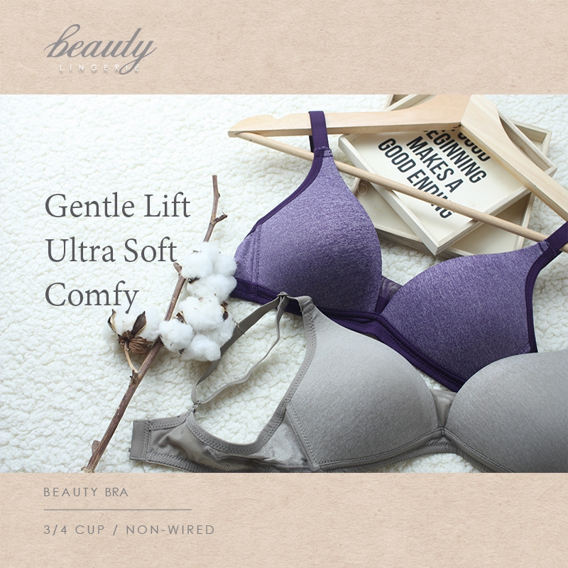 Beauty Lingerie Model Q T Shirt Bra Silky Soft Light Padded Wireless Very