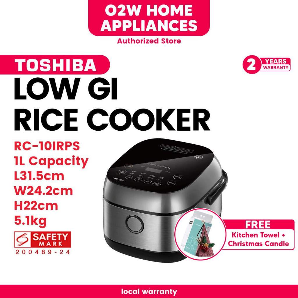 Toshiba RC 10IRPS 1L Low GI Rice Cooker With Binchotan PFA Non Stick