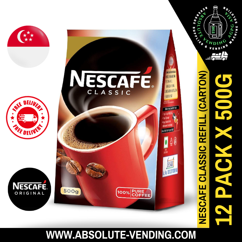 CARTON NESCAFE Classic Refill Pack 12 PACK X 500G PACKETS Shopee