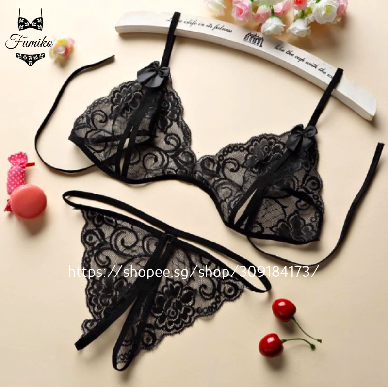 SG Stock Fumiko Sexy Lingerie Lace Bra Set Sleepwear Women Erotic