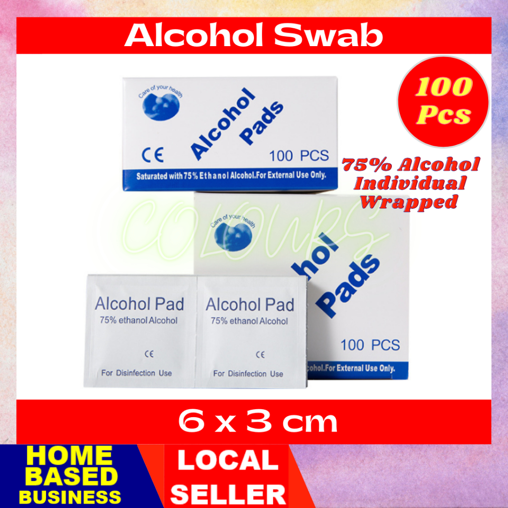 100 50 Pcs Alcohol Swab Disinfection Pads Phone Wipes Handphone