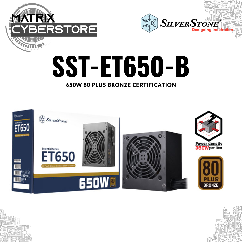 SilverStone Technology SST ET650 B V1 4 80 Plus Bronze Certified 650W