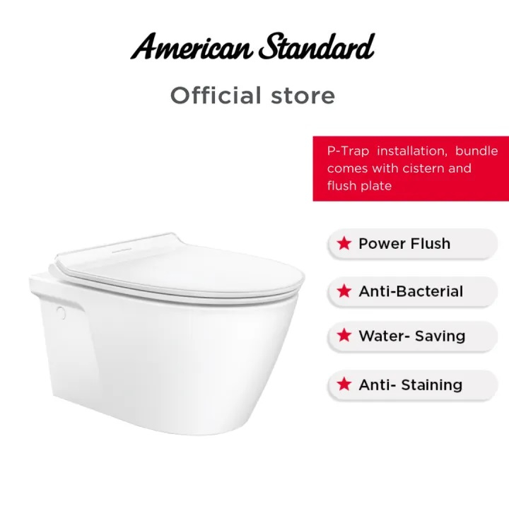 Powerful Flush American Standard Acacia Supasleek Wall Hung Toilet