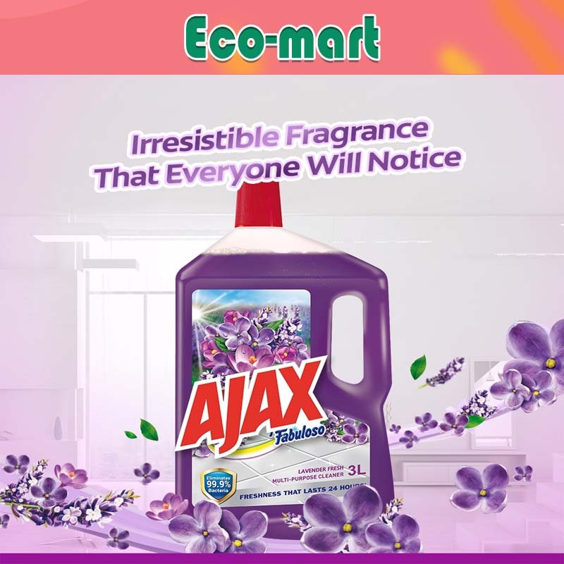 Eliminates Percent Bacteriaajax Fabuloso Lavender Multi Purpose