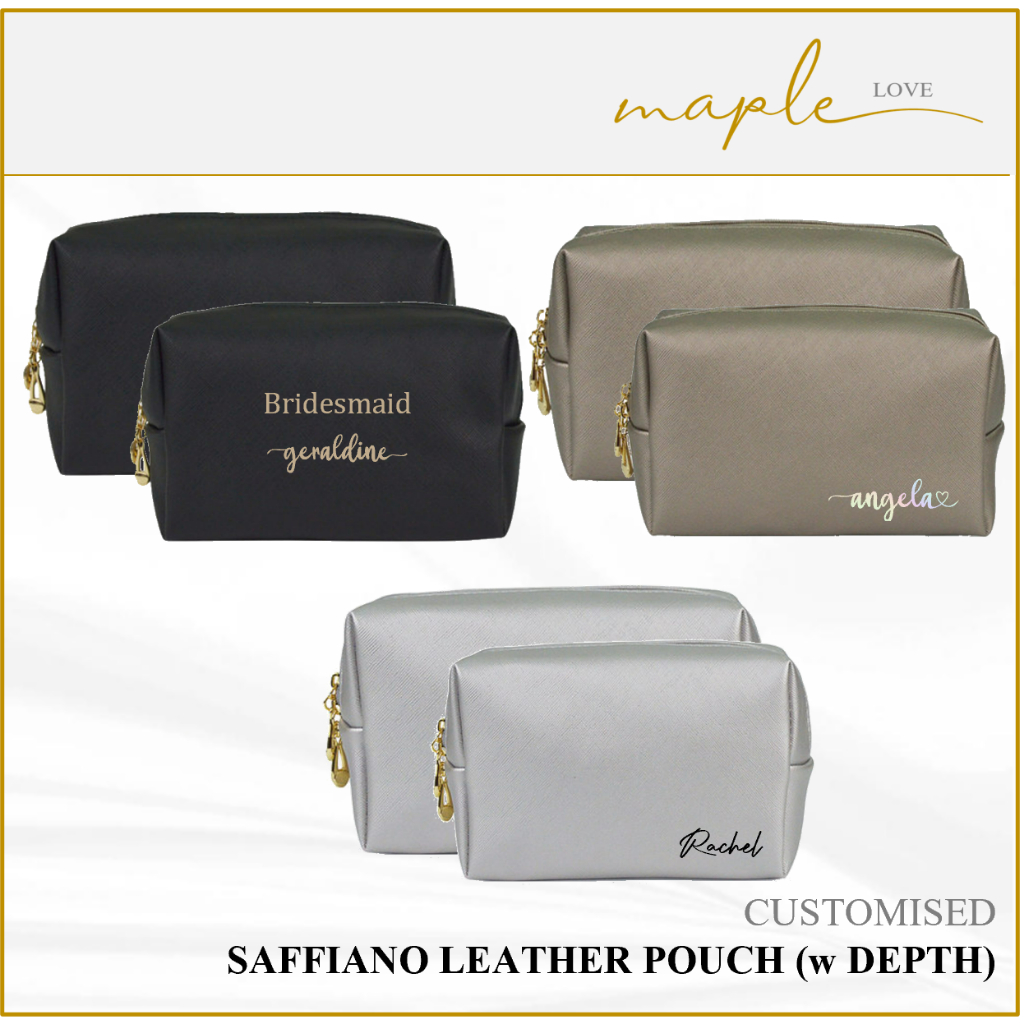 Sg Ready Stock Customised Personalised Name Saffiano Pu Leather