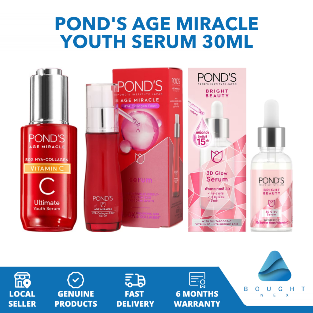 Pond S Age Miracle Youth Serum 30ml Vitamin C HYA Collagen 3D Glow