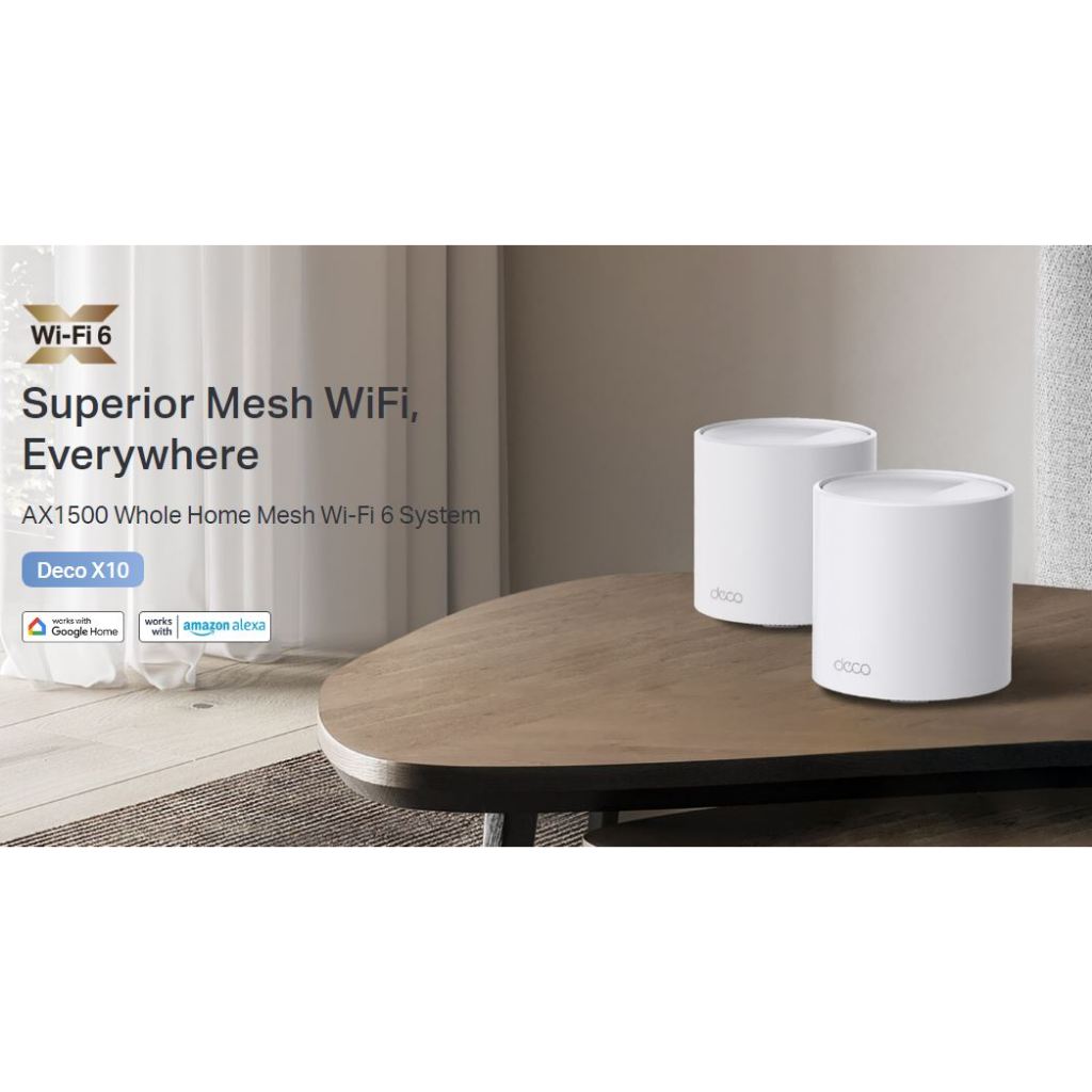 Tp Link Deco X10 AX1500 Whole Home Mesh Wi Fi 6 System Shopee Singapore