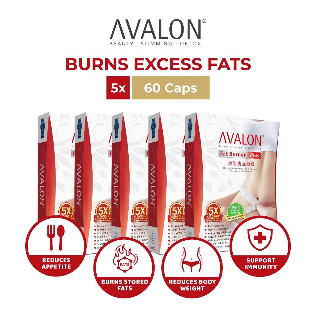 Bundle Of 5 AVALON Fat Burner Plus 60s Loss Weight Slimming