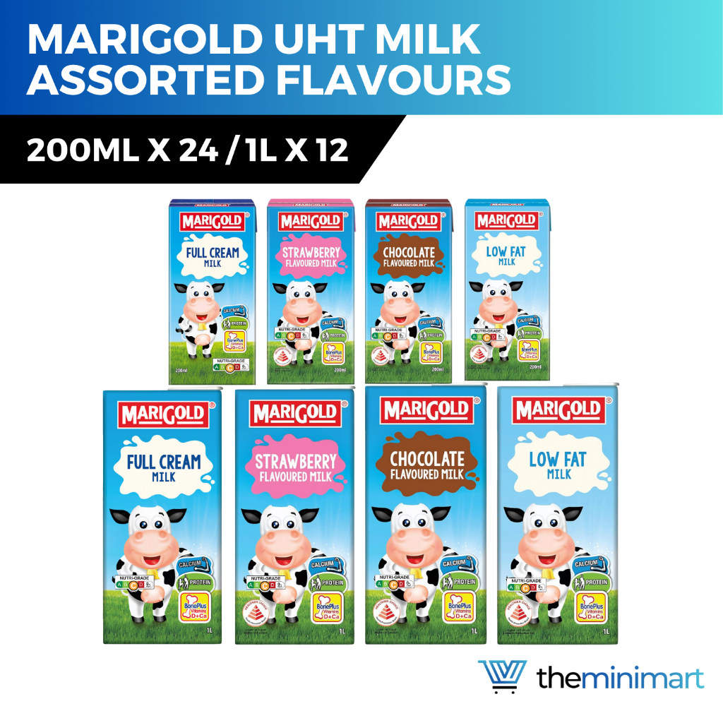 Bundle Of Marigold Uht Milk Assorted Flavours Shopee Singapore