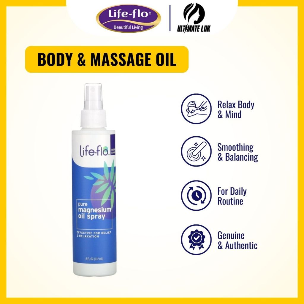 Life Flo Pure Magnesium Oil Spray Night Spray Pure Magnesium