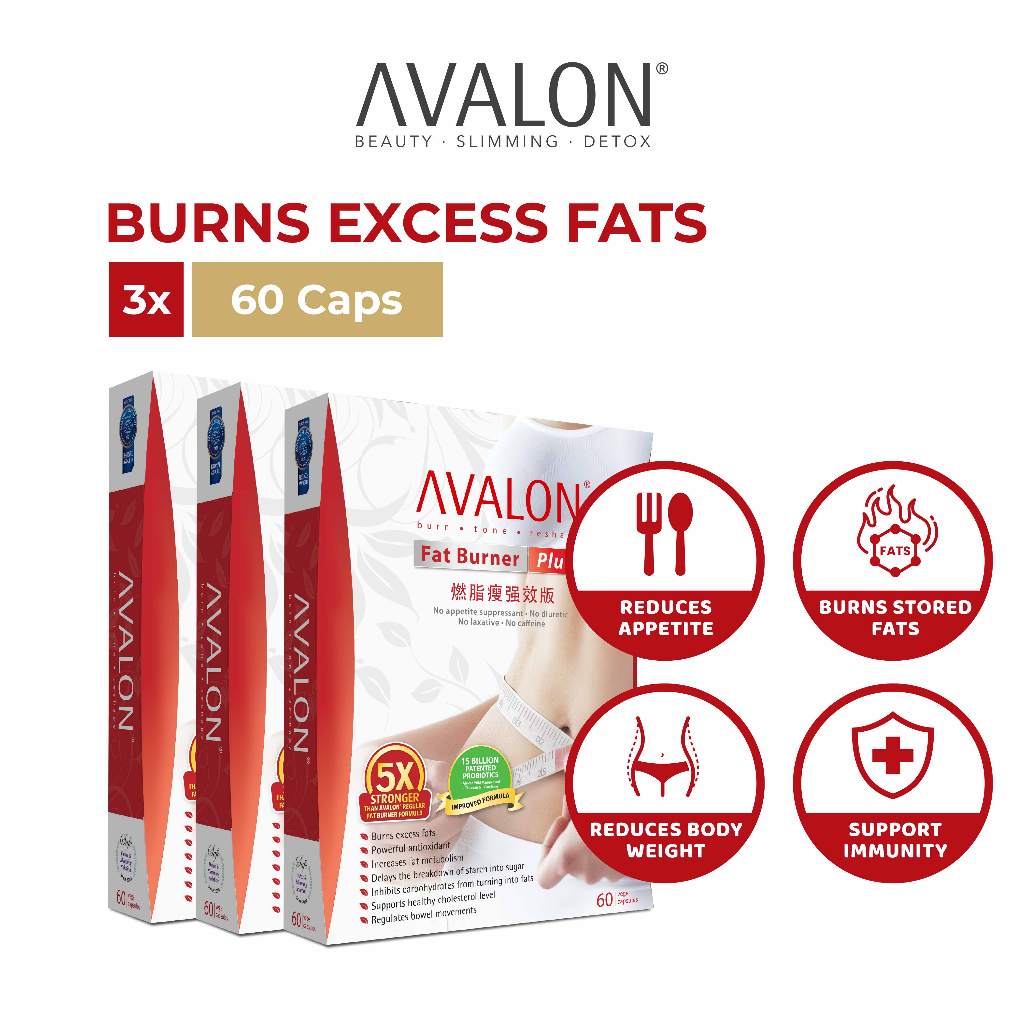 Bundle Of 3 AVALON Fat Burner Plus 60s Loss Weight Slimming