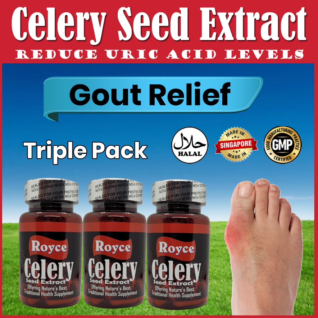 Royce Celery Seed Triple Pack X Capsules Gout Uric Acid Gmp