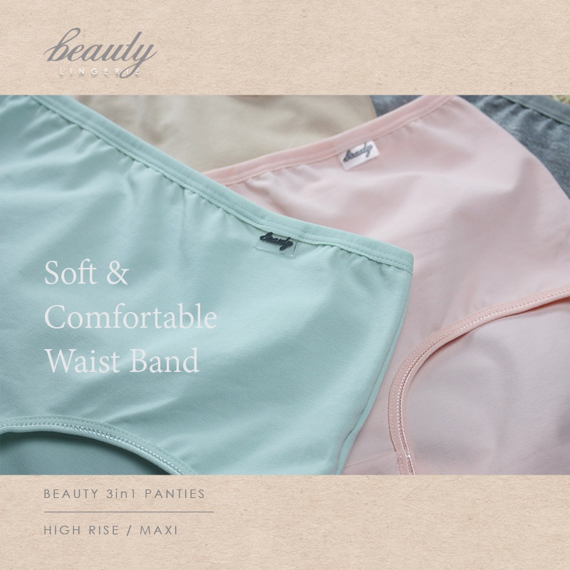 Beauty Lingerie Y31003 3in1 Panties 95 Cotton 5 Elastane Underwear
