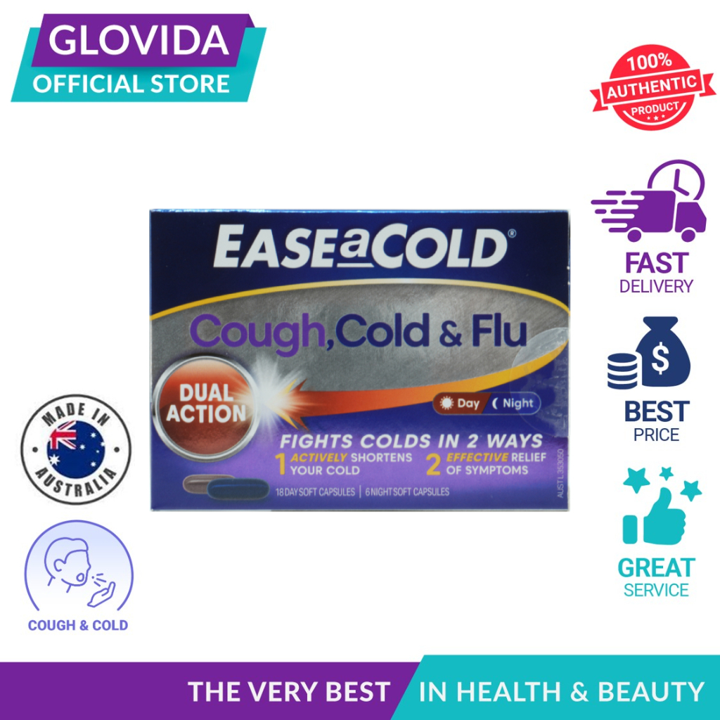 Ease A Cold Cough Cold Flu Day Night Capsules 24 S Exp Mar 26