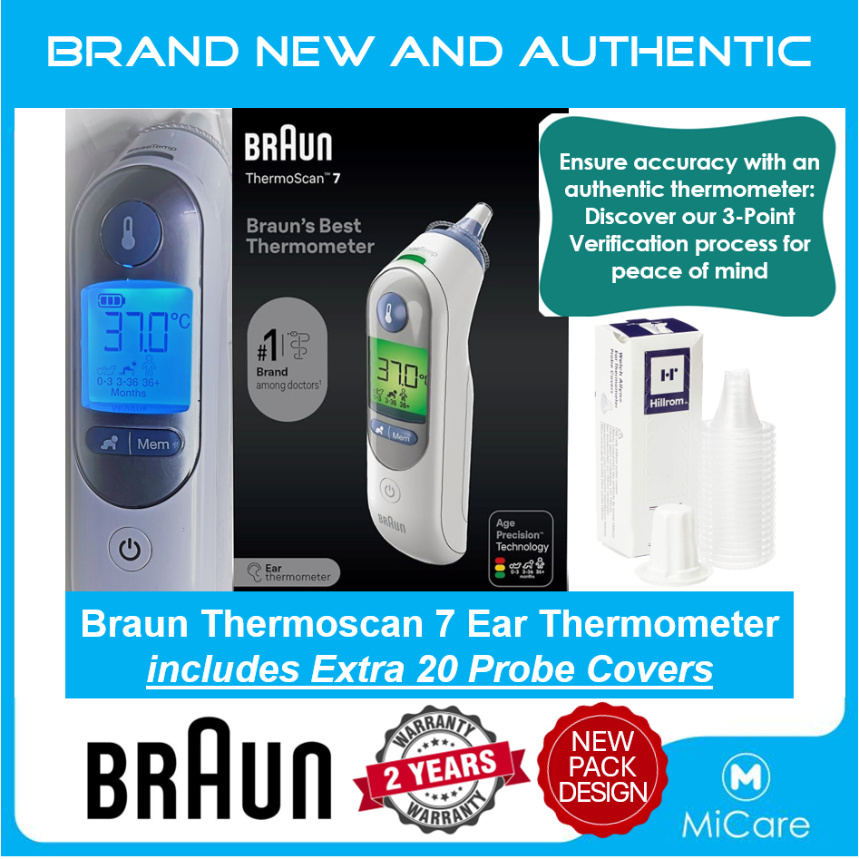 Sales New Genuine BRAUN Thermoscan 7 Ear Thermometer IRT6520 With