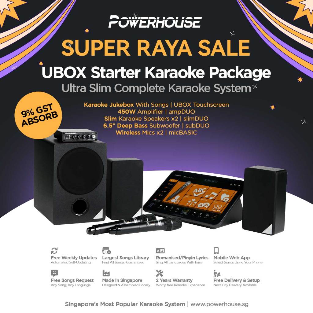 Sg Powerhouse Slim Starter Home Karaoke System With Touchscreen