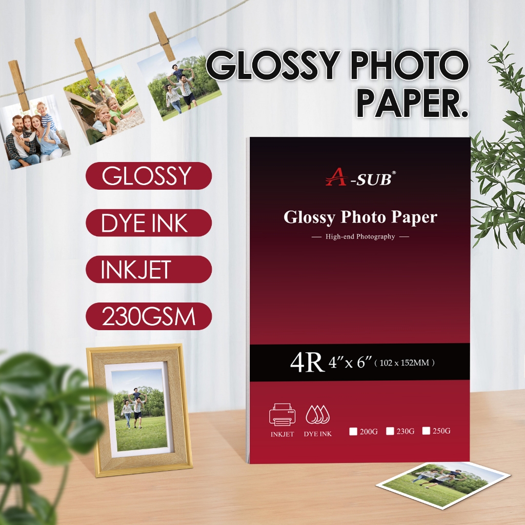 4R Glossy 230gsm A SUB 4R Glossy Photo Paper 230gsm Photograph