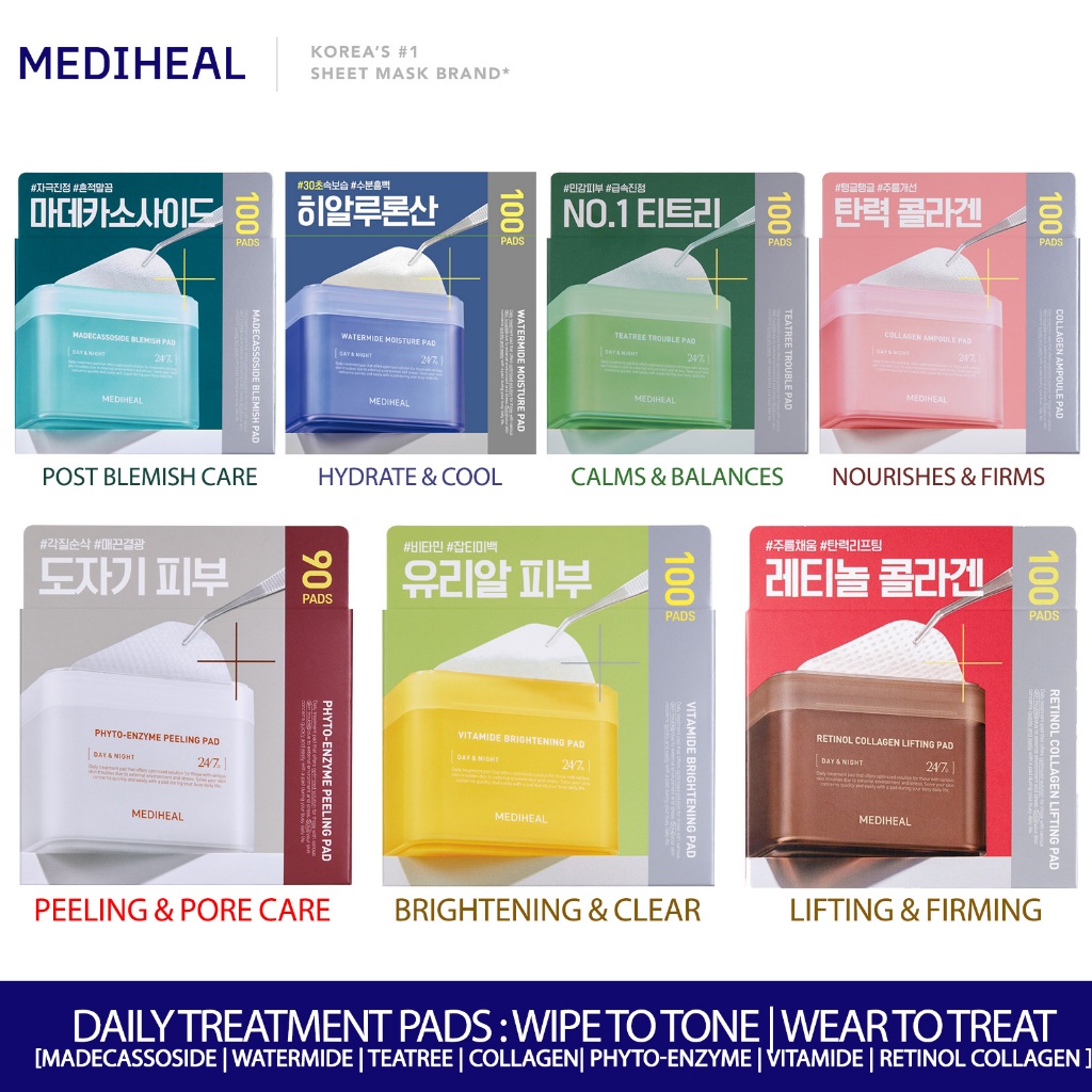 Mediheal Daily Toner Pad Teatree Madecassoside Collagen