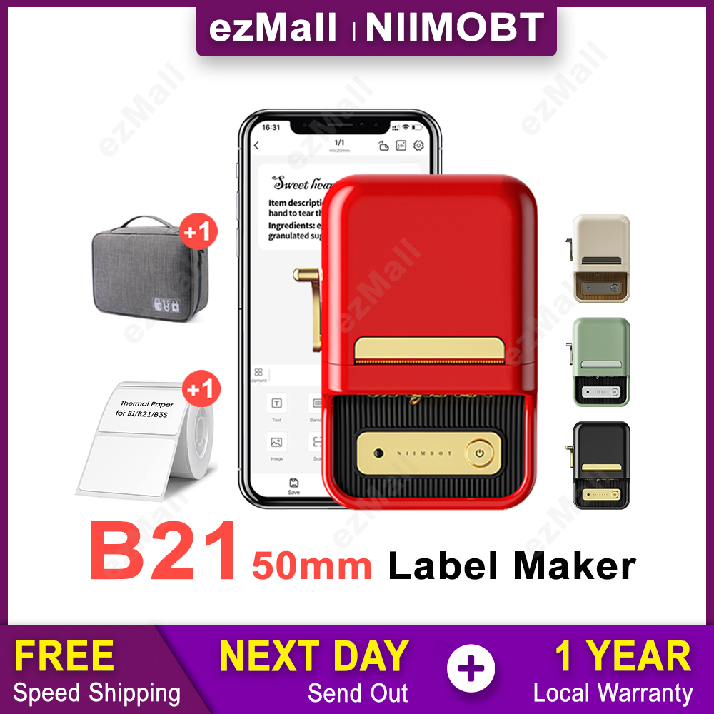 Niimbot B Mm Thermal Label Maker Wireless Bluetooth Portable