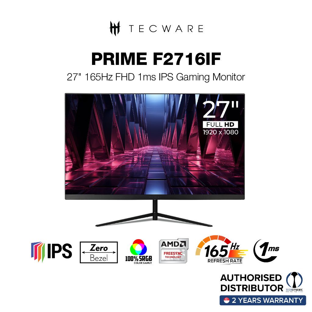 Tecware Prime F If Inch Hz Ms Fhd Ips Gaming Monitor