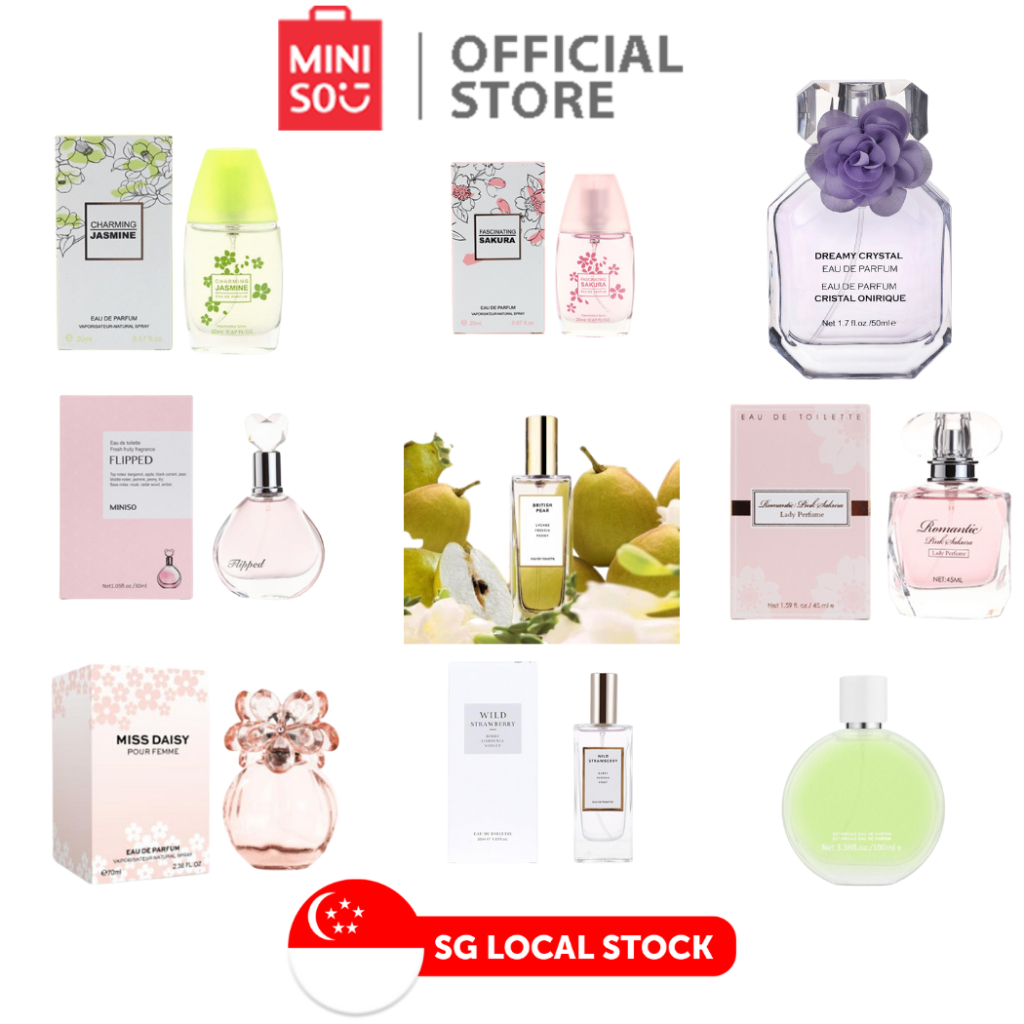 MINISO Womens EDT Perfume Wild Strawberry British Pear Gold Charm