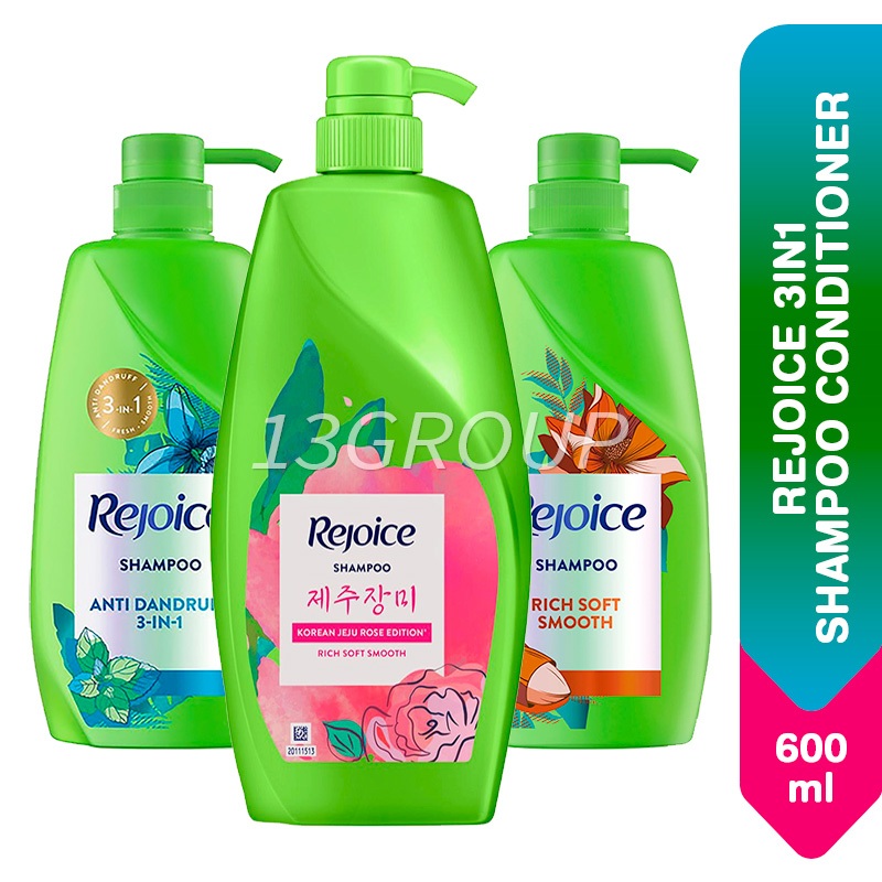 Rejoice 3in1 Shampoo Conditioner Anti Dandruff Rich Soft Smooth 300ml