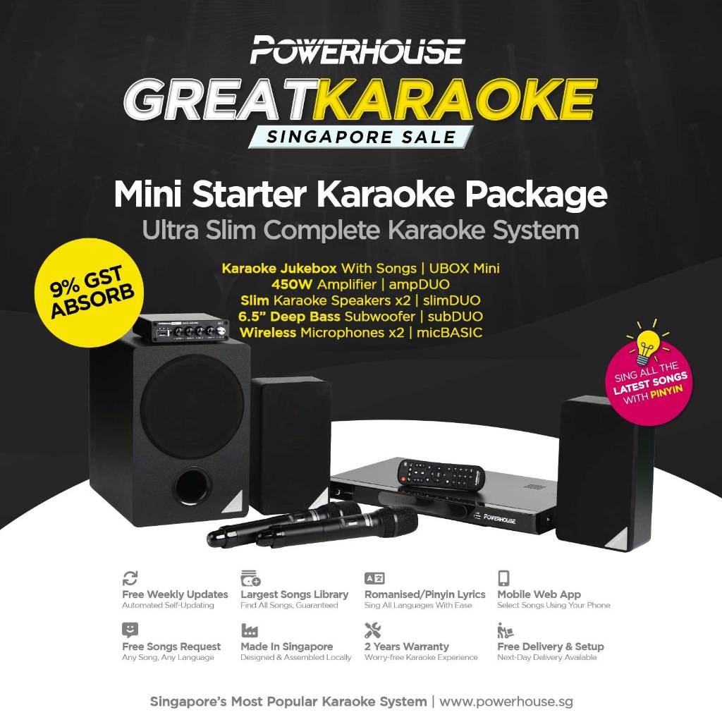 SG Powerhouse Home Karaoke Jukebox KTV System Shopee Singapore