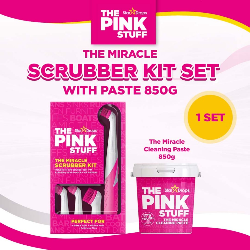 The Pink Stuff The Miracle Scrubber Kit With Paste G X Set