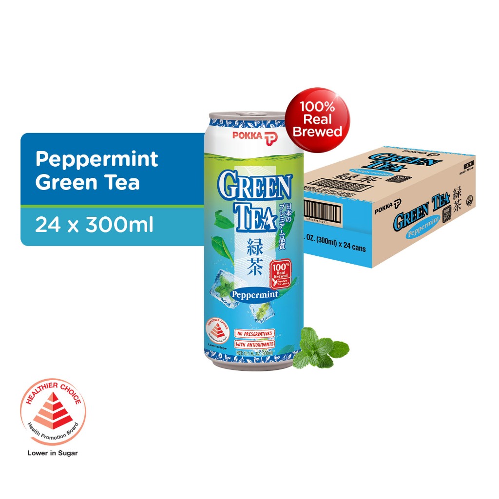 Pokka Peppermint Green Tea 24 X 300ml Carton Shopee Singapore