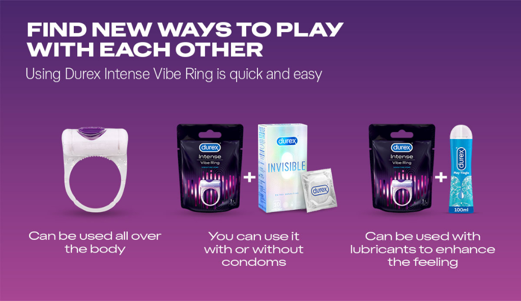 Durex Intense Vibe Ring Extra Pleasure For Man Woman Shopee Singapore