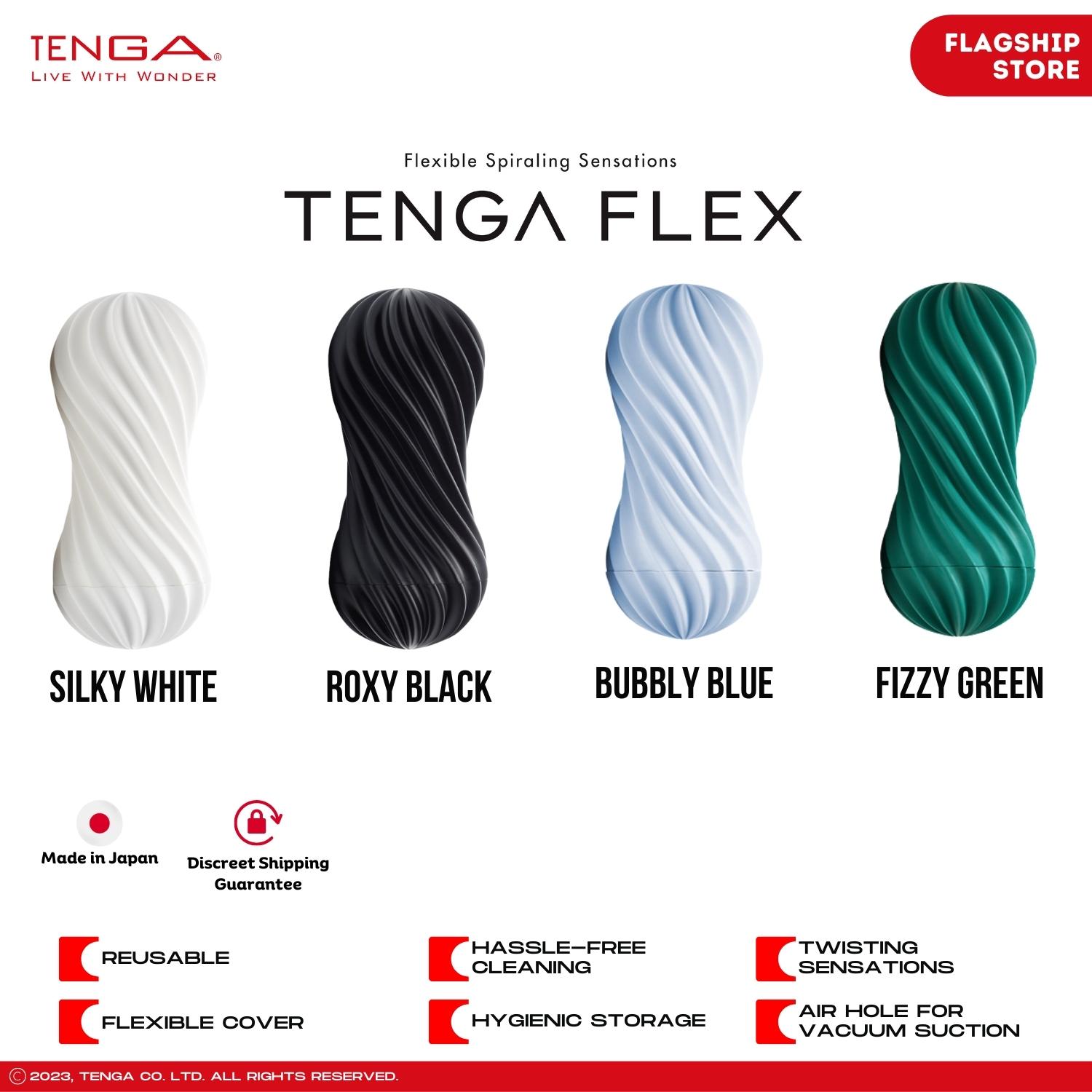 Tenga Moova Flex Male Masturbator Bubble Blue Fizzy Green Sex Toy For