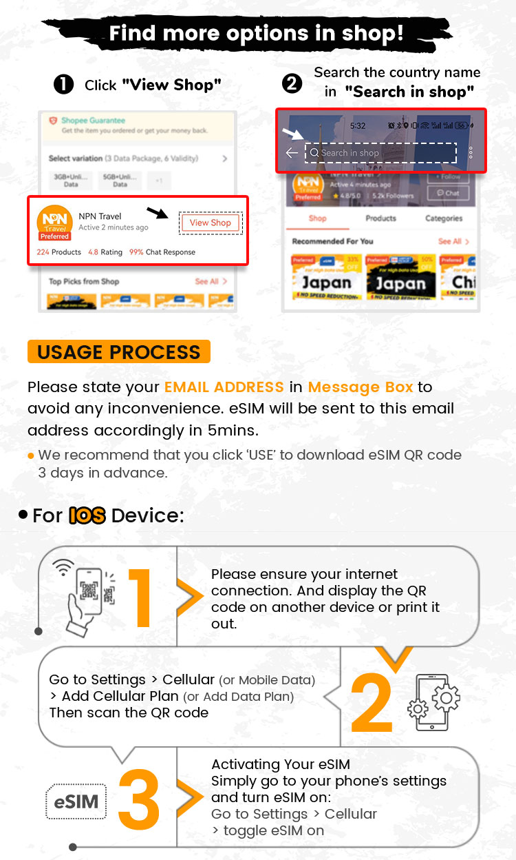 Japan ESIM Ultra 3 15Days Daily 500MB 3GB Unlimited Data Instant