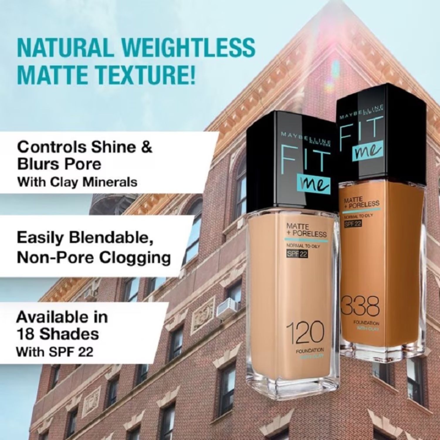 MAYBELLINE Fit Me Matte Poreless Liquid Foundation Nude Beige SPF