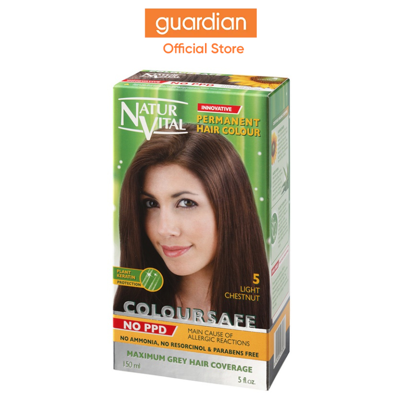 Naturvital Coloursafe Permanent Hair Dye Light Chestnut Shopee Singapore