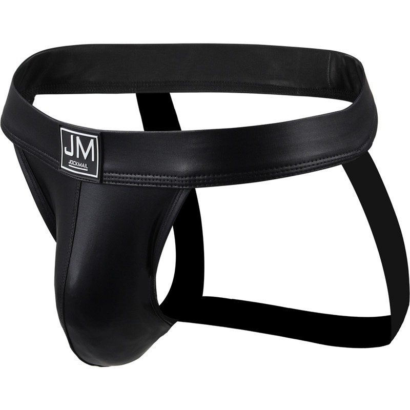 Jockmail Jockstrap Men S Briefs Sexy Underwear Low Waist Faux Leather