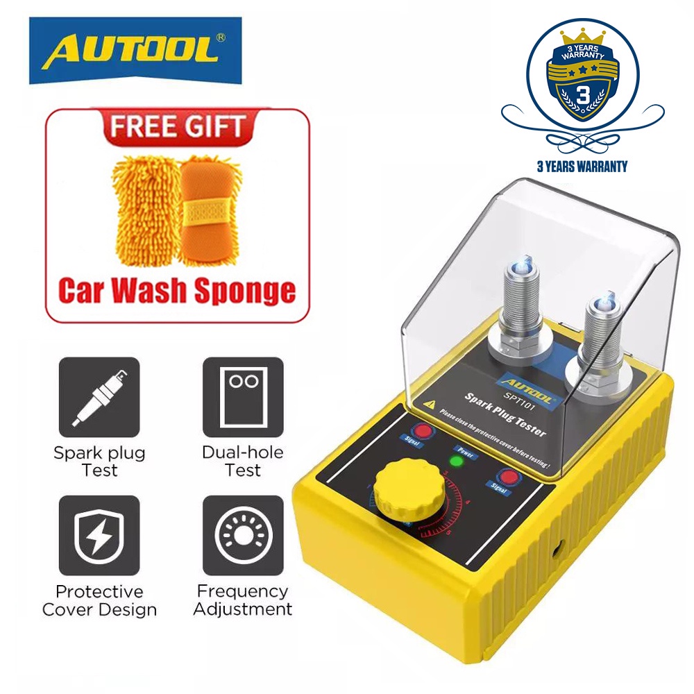 Autool Spt Car Spark Plug Tester With Auto Adjustable Double Hole