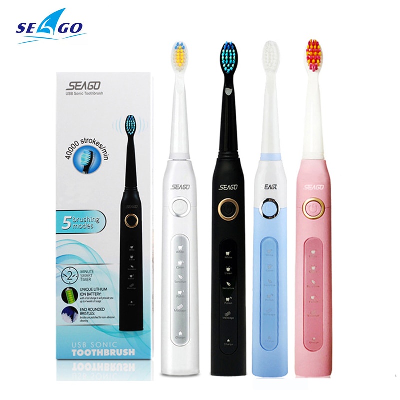 Seago Sg Sonic Electric Toothbrush Usb Rechargeable Modes Clean