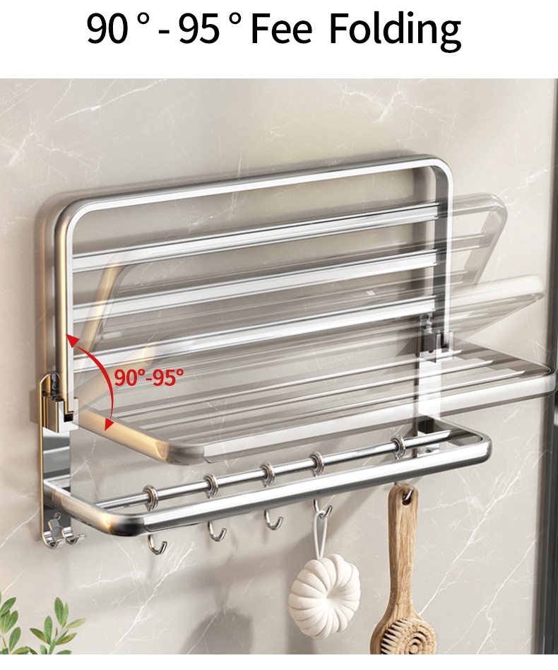 Yun Jie Ya Wall Mounted Stainless Steel No Punch Towel Rack Toilet